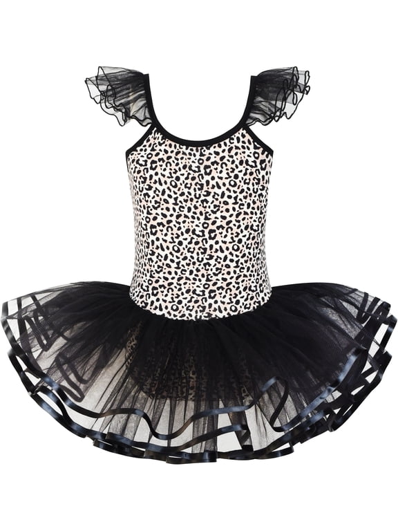 Girls Dress Cute Tutu Dancing Leopard Print Ball 2-3 Years