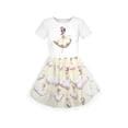 thumbnail image 1 of Girls Dress Dancing Girl Print Tutu Short Sleeve Sundress 5 Years, 1 of 7