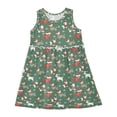 thumbnail image 1 of Girls Dress Dog Christmas Snowflake Sleeveless Dress for Girls Hem A-Line Casual Sundress, 1 of 7
