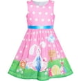 thumbnail image 1 of Girls Dress Easter Bunny Egg Hunt Pink Casual Party 7-8 Years, 1 of 6