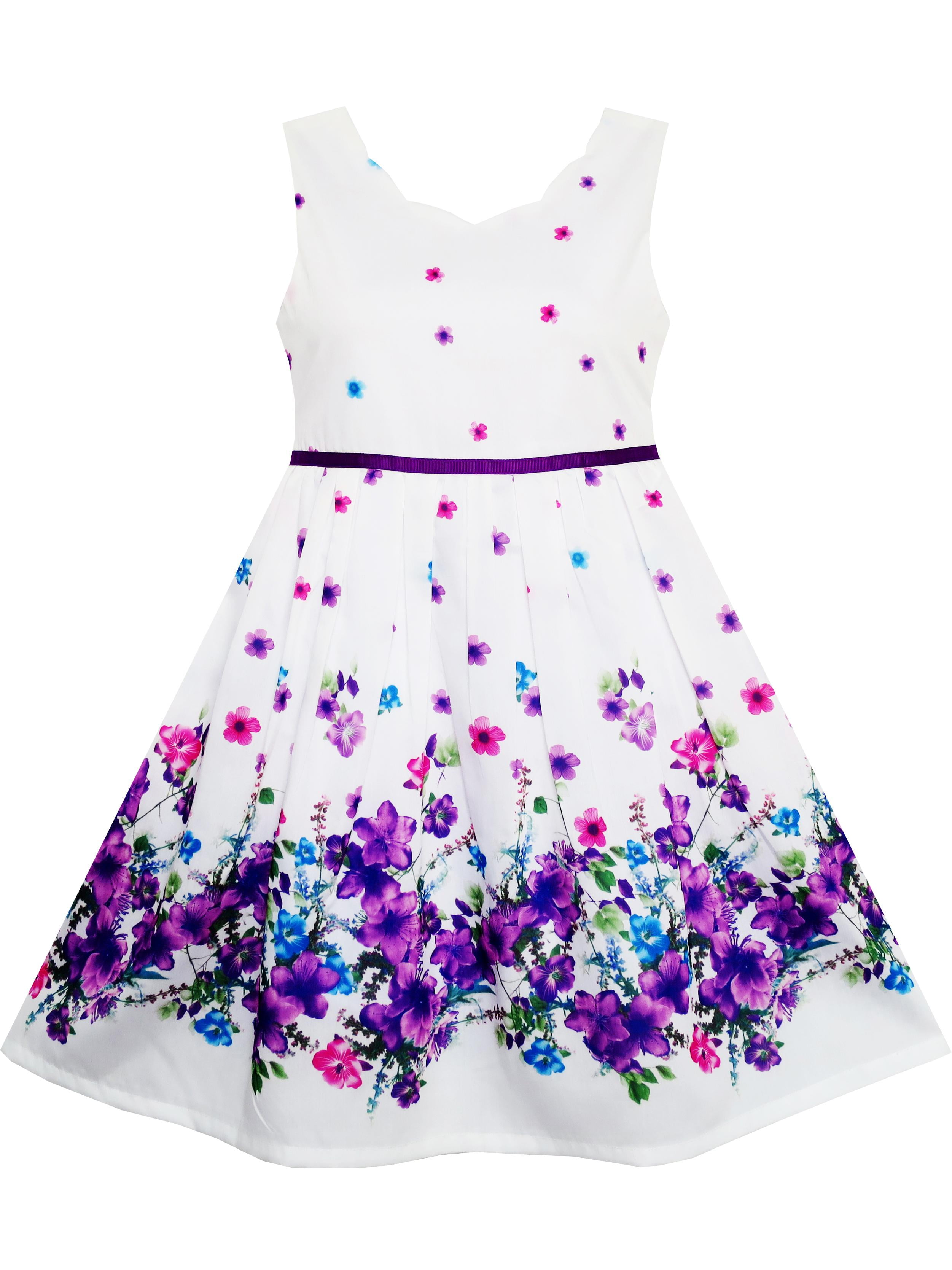 Girls Dress Elegant Blooming Flower In Wind 12