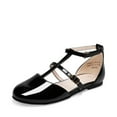 thumbnail image 1 of Girls' Dress Flats with Ankle Strap & Cushioned Heel for Casual or Formal Wear, 1 of 6
