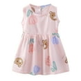 thumbnail image 1 of Girls Dress Girl's Summer Cartoon Easter Bunny Printing Casual Princess Dress Toddler Dresses Pink 18 Months-24 Months, 1 of 3
