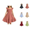 thumbnail image 1 of Girls Dress Girls Princess Dress Girls Summer Dresses Smocked Sleeveless, 1 of 10