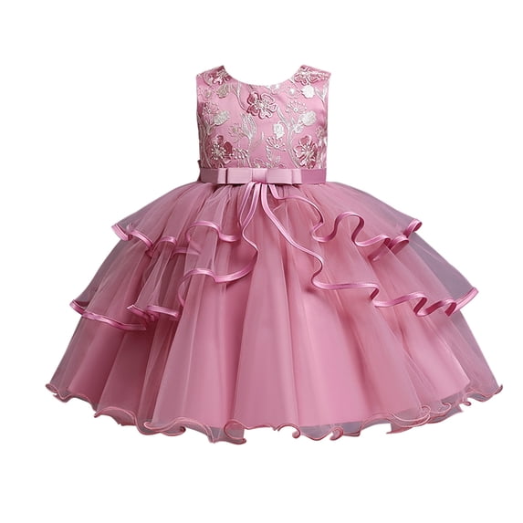 Girls Dress Gown Party Princess Kid Lace Sleeveless Dress Girls Casual Dresses,Size 3-4 Years