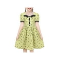 thumbnail image 1 of Girls Dress Green Butterfly Ruffle Lace Trim Soft Short Sleeve Summer 8 Years, 1 of 2