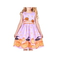thumbnail image 1 of Girls Dress Halloween Costume Pumpkin Cosplay Party Dress 4-5 Years, 1 of 6