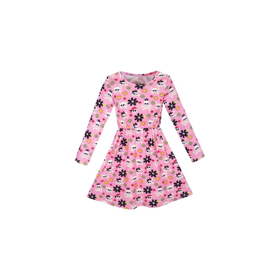 Girls Dress Halloween Skull Print Costume Dress 4 Years