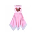 thumbnail image 1 of Girls Dress Hanky Hem Butterfly Sequins Embroidered Pink Cotton 12 Years, 1 of 1
