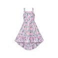 thumbnail image 1 of Girls Dress Hi-lo Cute Suspender Wide Spaghetti Flower Sleeveless 10 Years, 1 of 1