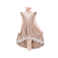 thumbnail image 1 of Girls Dress Lace Hi-lo Hollow Back Ruffle Sleeve Party Pageant 6 Years, 1 of 1