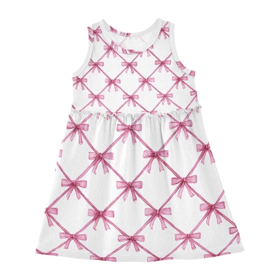 Robe Sans Manches Baby Gap 2T - Imprimé écossais Marron/rose/rouge, été, Occasion