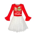 thumbnail image 1 of Girls Dress Long Sleeve Christmas Owl Sparkling Sequin Tulle 5, 1 of 6