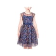 thumbnail image 1 of Girls Dress Multicolor Rainbow Polka Dot Vintage Blue Tulle Party Gown 12 Years, 1 of 8