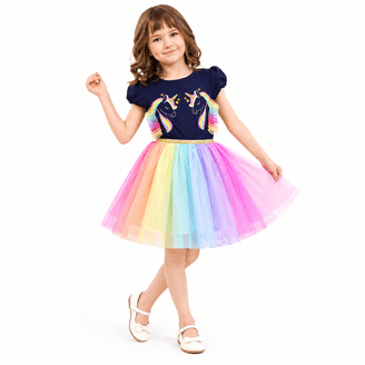 Unicorn Rainbow Dresses for Girls