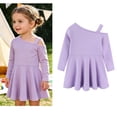 thumbnail image 1 of Girls Dress One Shoulder Flared Flowy Dresses Summer Dresses 3-6 Months, 1 of 8