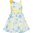 thumbnail image 1 of Girls Dress One Shoulder Sea Star Flower Dress Birthday Party 6 Years, 1 of 6