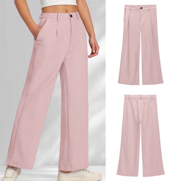 Girls Dress Pants Wide Leg Pants for Girls Preppy Clothes Comfortable Fit for Ages 5 to 14 Years