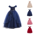 thumbnail image 1 of Girls Dress Party Dresses for Girls Kids Dress Princess Dress Line Shoulder Girl Performance Dress Long Pommel Dress Party, 1 of 5