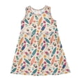 thumbnail image 1 of Girls Dress Passion Beach Sleeveless Dress for Girls Hem A-Line Casual Sundress, 1 of 7