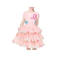 thumbnail image 1 of Girls Dress Pink Mermaid Rainbow Princess Layered Ruffle Puff Tulle 4 Years, 1 of 8