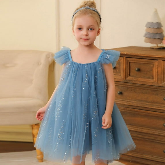Girls Dress Princess Dresses Toddler Tutu Baby Girl Dress for Little Girl 5-6 Years