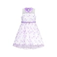 thumbnail image 1 of Girls Dress Purple Lace Dot Collar Belt Birthday Party 6 Years, 1 of 6