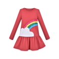 thumbnail image 1 of Girls Dress Rainbow Christmas Party Long Sleeve Cotton 4 Years, 1 of 1