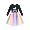 thumbnail image 1 of Girls Dress Rainbow Easter Rabbit Bunny Egg Hunting Gradient Tulle 8 Years, 1 of 8