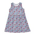 thumbnail image 1 of Girls Dress Red Cherries Bows Blue Plaid Sleeveless Dress for Girls Hem A-Line Casual Sundress, 1 of 7