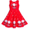 thumbnail image 1 of Sunny Fashion Girls Dress Red Santa Claus Printed Christmas Party Winter Holiday 5 Years, 1 of 5