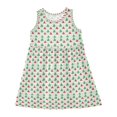 thumbnail image 1 of Girls Dress Red and Green Santa Hats Sleeveless Dress for Girls Hem A-Line Casual Sundress, 1 of 7