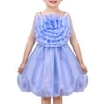 thumbnail image 1 of Girls Dress Rose Flower Ruffle Spaghetti Strap Princess Party 5 Years, 1 of 6