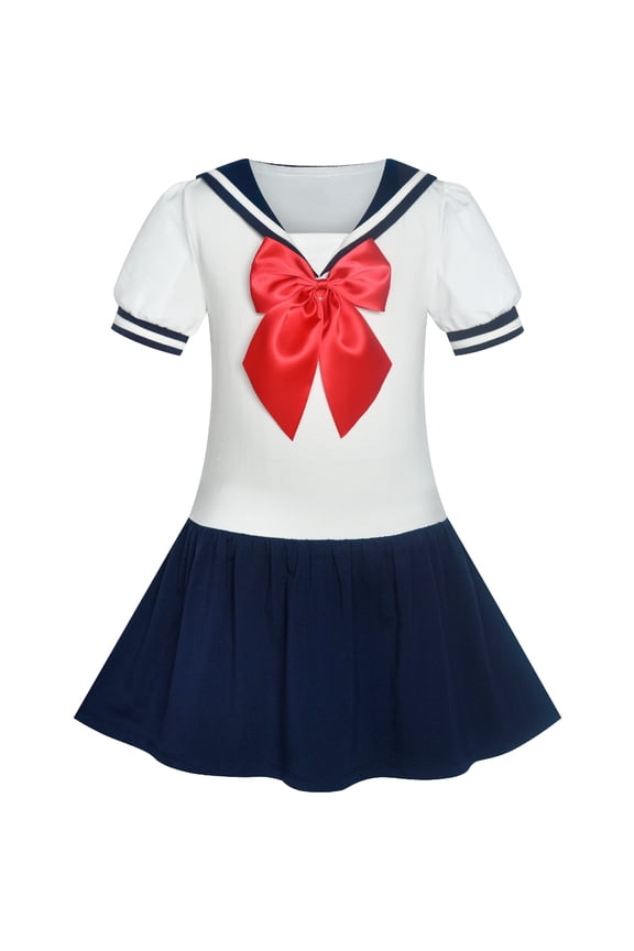 Girls Dress Sailor Cosplay School Uniform 10 Years