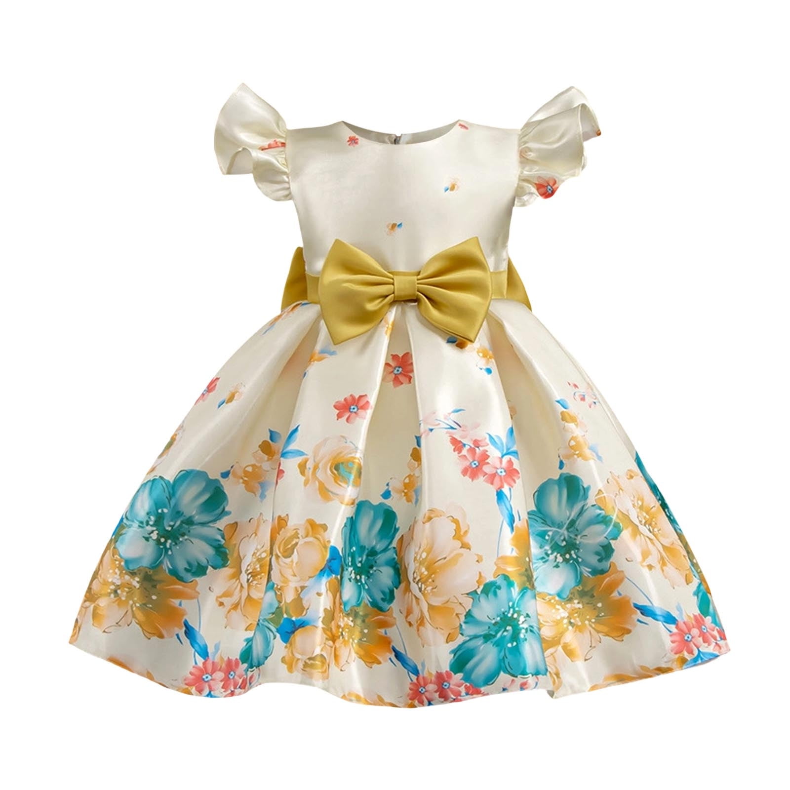 vokkrv Girls Dress Sequins Princess Sleeveless Flower Girl Wedding Bridesmaid Dresses Tutu Ruffles Kids Prom Dress for Party Birthday Yellow 3-4 Years vokkrv Girls Dress Sequins Princess Sleeveless Flower Girl Wedding Bridesmaid Dresses Tutu Ruffles Kids Prom Dress for Party Birthday Yellow 3-4 Years