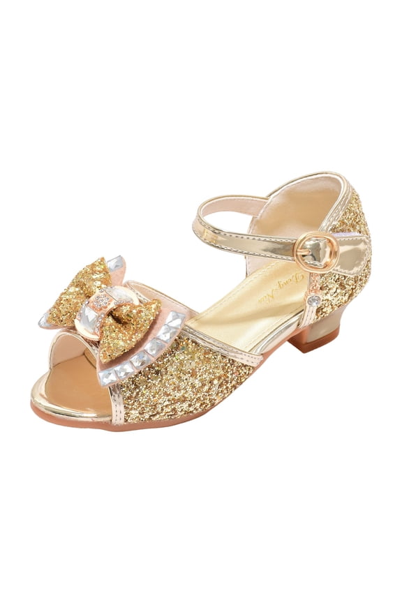 Girls Dress Shoes Flower Girl Shoes Low Heels Open Toe Wedding Party School Toddler Little Big Kid tacones para niñas Flower Wedding Shoes