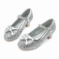 thumbnail image 1 of Girls Dress Shoes Glitter Sparkle Princess Shoes Low Heels Toddler Mary Jane Pumps Cute Kids Footwear School Wedding Party Birthday for Little/Big Kid, 1 of 7