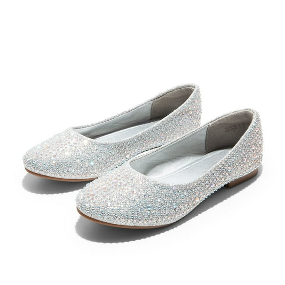 Girls Dress Shoes Slip on Ballerina Flats（Toddler/Little Kid/Big Kid）