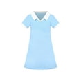 thumbnail image 1 of Girls Dress Sky Blue T-Shirt Basic Top Classic Loose Straight Cotton 10 Years, 1 of 8