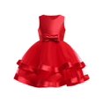 thumbnail image 1 of Girls Dress Sleeveless Burgundy Ball Gown Wedding Party Pageant 6 Years, 1 of 4