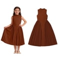 thumbnail image 1 of Girls Dress Sleeveless Pleated A Line Flowy Dress 9-10 Years Dresses for Girls, 1 of 9