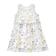 thumbnail image 1 of Girls Dress Small and Delicate Leaves Sleeveless Dress for Girls Hem A-Line Casual Sundress, 1 of 7