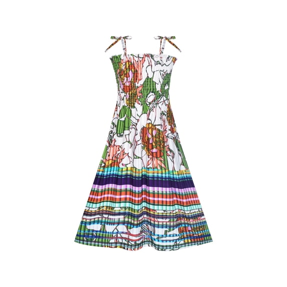 Girls Dress Smocked Summer Beach Holiday Maxi Dress 7 Years