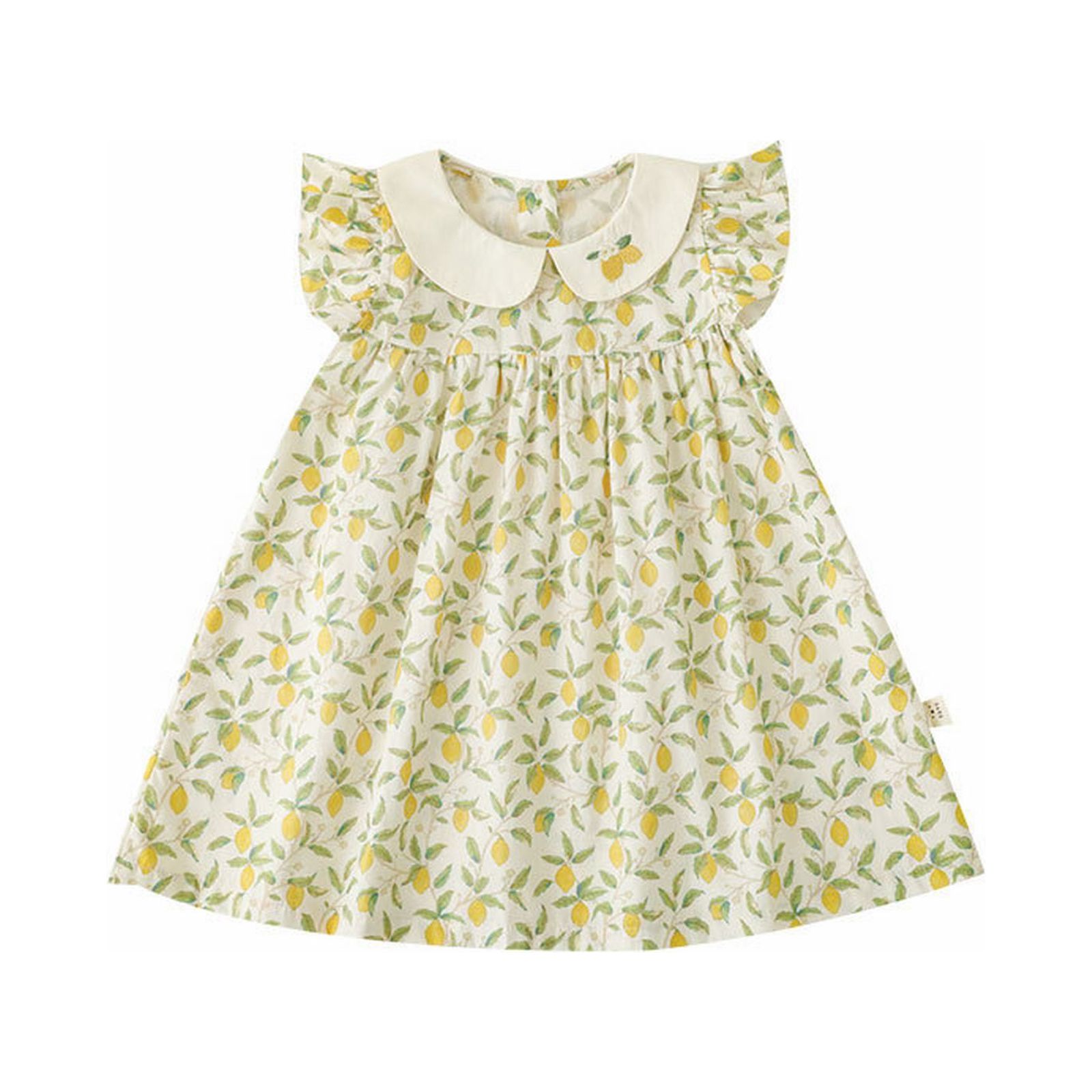 Girls Dress Summer Small Flying Sleeve Fruit Prints A Swing Loose ...