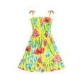 thumbnail image 1 of Girls Dress Tank Smocked Dress Yellow Flower 6 Years, 1 of 6