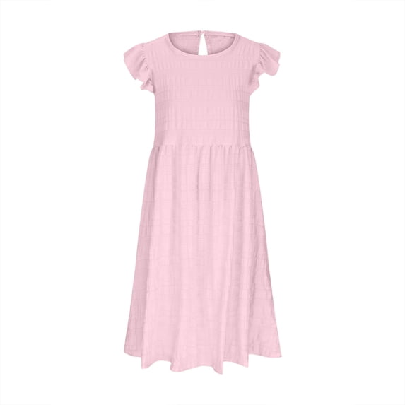 Girls Dress Trendy 10-12 Years elastic Waist Lightweight and Breezy Design Clothes Set