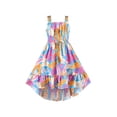 thumbnail image 1 of Girls Dress Tropical Leaf Sleeveless Hawaiian Style Beach Holiday Summer 7 Years, 1 of 7