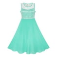 thumbnail image 1 of Girls Dress Turquoise Chiffon Bridesmaid Dance Ball Maxi Gown 12, 1 of 7