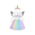 thumbnail image 1 of Girls Dress Unicorn Embroidered Rainbow Holiday Party Halloween 3 Years, 1 of 7