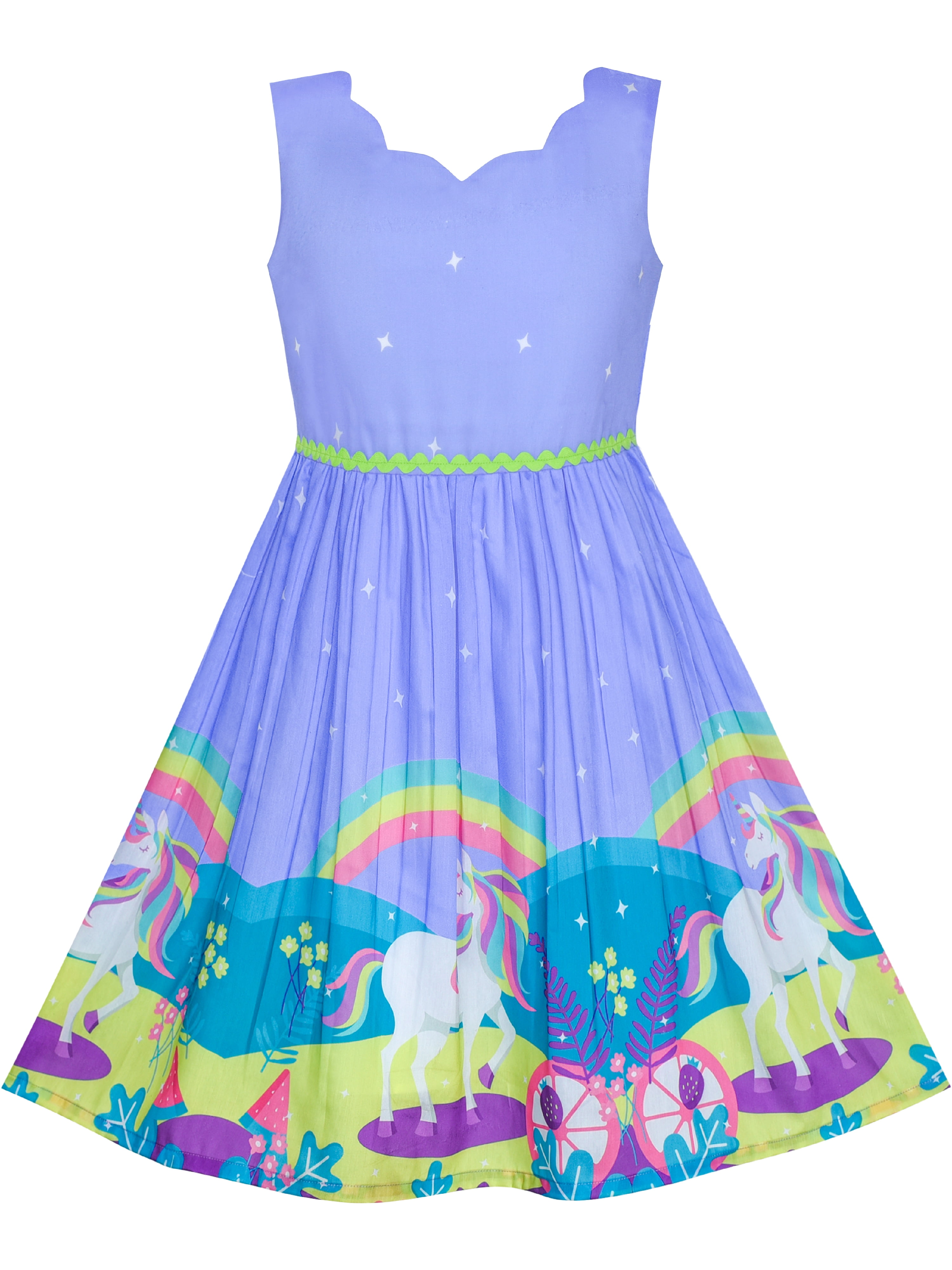 Girls Dress Unicorn Rainbow Halloween Costume Princess 6 Years
